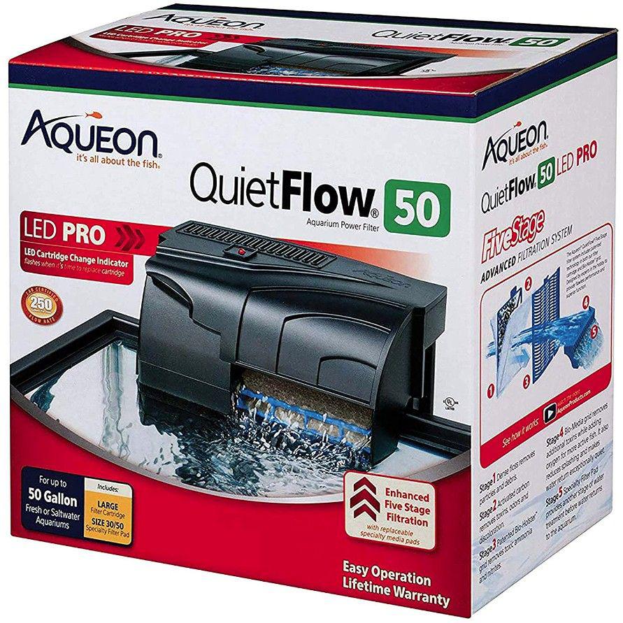 Aqueon QuietFlow LED Pro Power Filter-Fish-Aqueon-QuietFlow 50 (Aquariums up to 50 Gallons)-