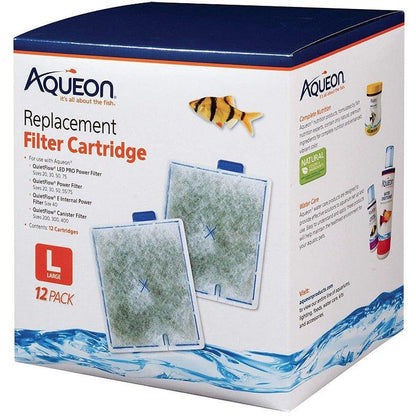 Aqueon QuietFlow Replacement Filter Cartridge-Fish-Aqueon-Large (12 Pack)-