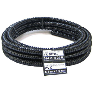 Beckett Pond Corrugated Tubing - Black-Fish-Beckett-20' Long x .75" Diameter-