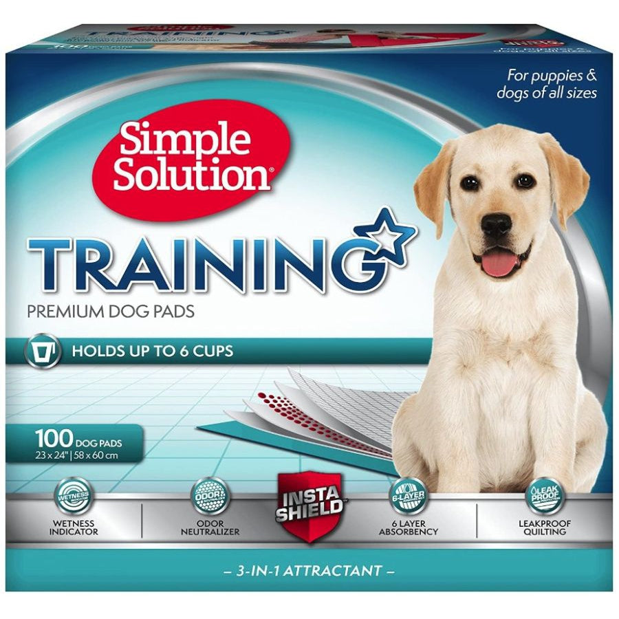 Simple Solution Training Premium Dog Pads-Dog-Simple Solution-24" Long x 23" Wide (100 Pack)-