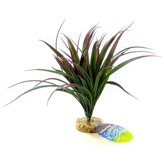 Blue Ribbon Amazonian Plant with Gravel Base Plum-Fish-Blue Ribbon Pet Products-10" Tall-