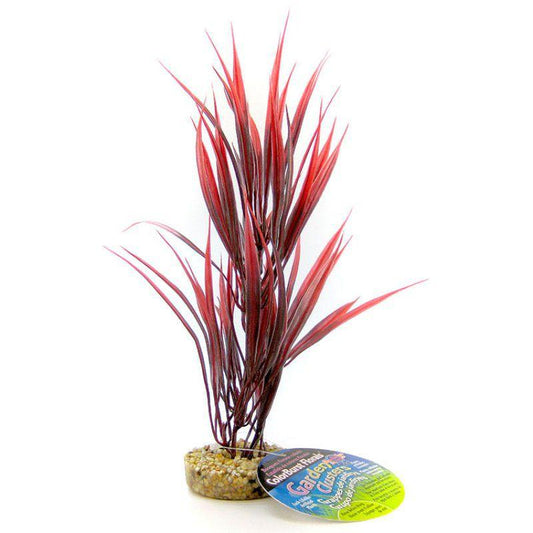 Blue Ribbon Sword Plant with Gravel Base - Red-Fish-Blue Ribbon Pet Products-10" Tall-