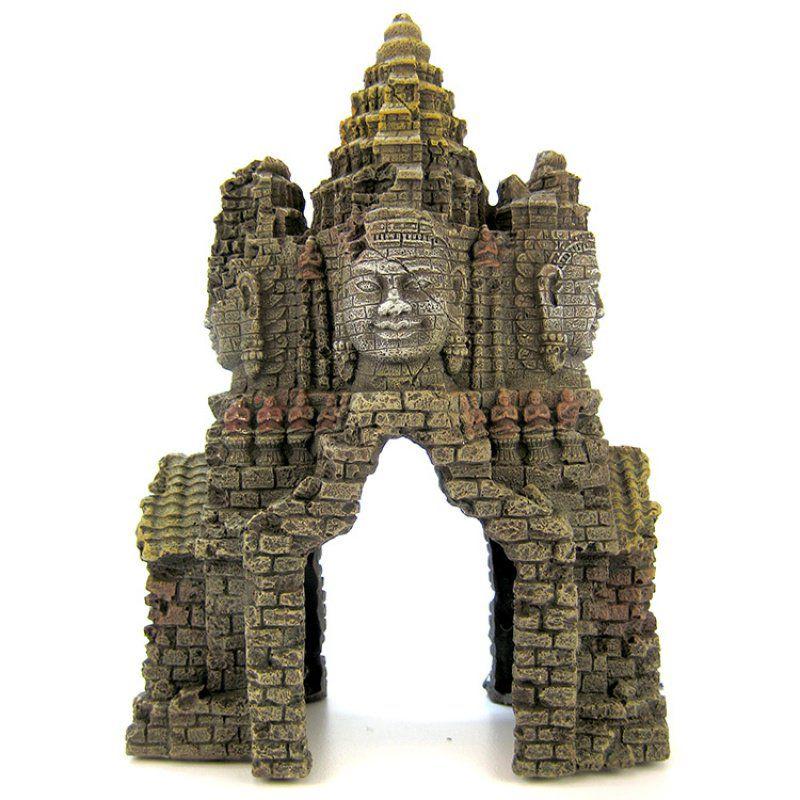 Blue Ribbon Angkor Wat Temple Gate Ornament-Fish-Blue Ribbon Pet Products-6.75"L x 4"W x 9.75H-