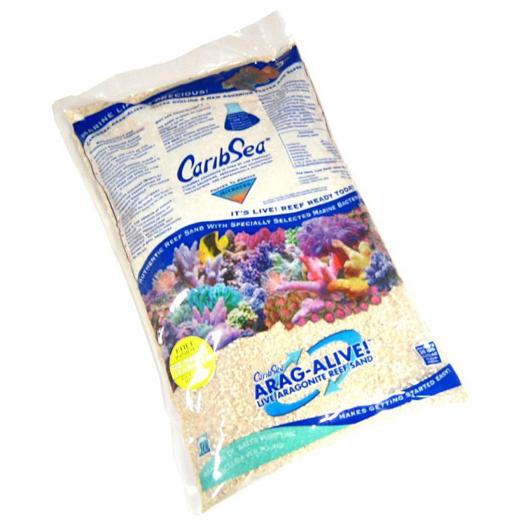 CaribSea Arag-Alive Live Aragonite Reef Sand - Special Grade Reef Sand-Fish-Caribsea-20 lbs-