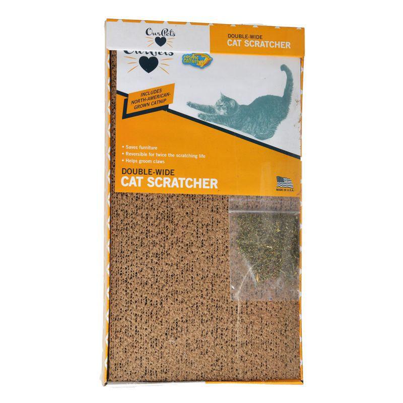 OurPets Cosmic Catnip Cosmic Double Wide Cardboard Scratching Post-Cat-OurPets-20"L x 9.5"W x 2"H-