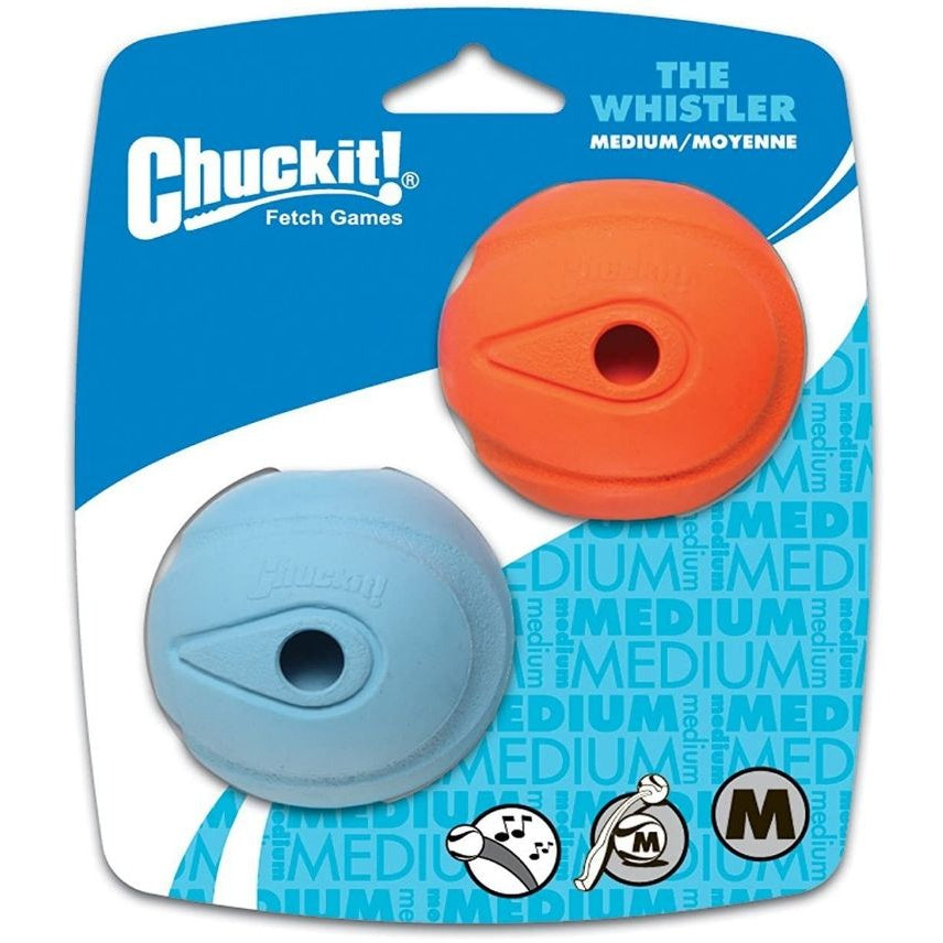 Chuckit The Whistler Chuck-It Ball-Dog-Chuckit!-Medium Ball - 2.25" Diameter (2 count)-