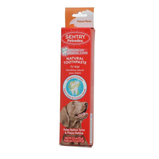 Petrodex Natural Toothpaste for Dogs-Dog-Sentry-Peanut Flavor - 2.5 oz-