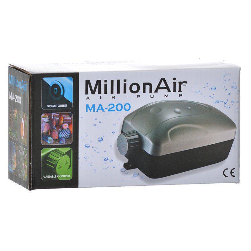 Via Aqua Million Air Pump-Fish-Via Aqua-MA200 - 1 Air Outlet (30 Gallon Tank)-