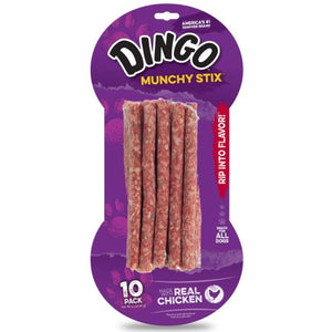 Dingo Muchy Stix Chicken & Munchy Rawhide Chew-Dog-Dingo-10 Pack-