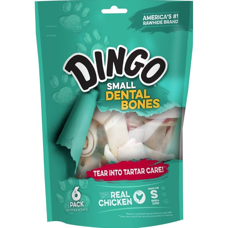 Dingo Dental Bone Chicken & Rawhide Dental Chew-Dog-Dingo-Small - 4" (4 Pack)-