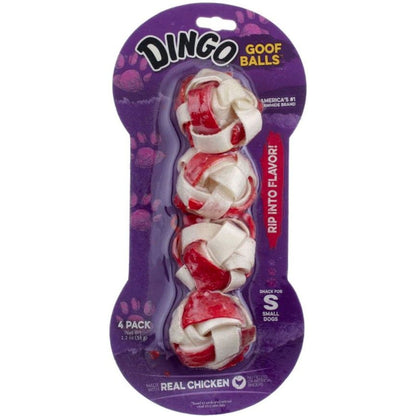 Dingo Goof Balls Chicken & Rawhide Chew-Dog-Dingo-Small - 1" (4 Pack)-