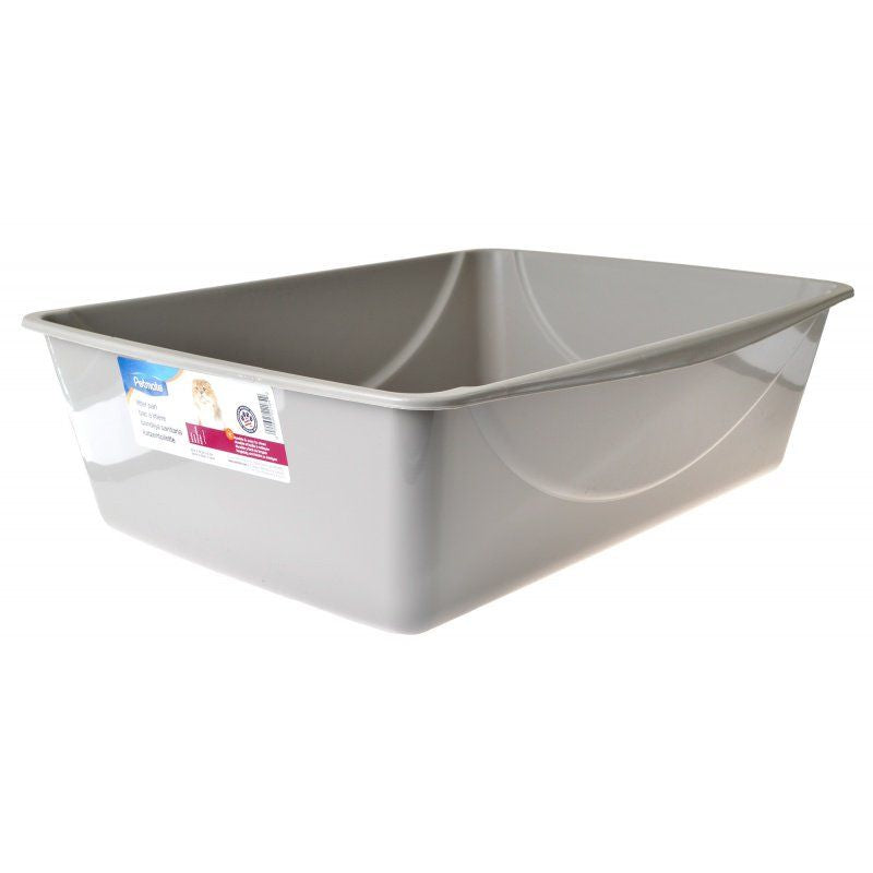 Petmate Litter Pan - Gray-Cat-Petmate-Jumbo (22.3"L x 16.8W x 6.8"H)-