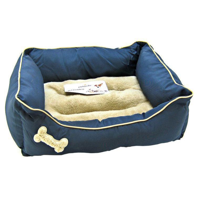 Petmate Plush Rectangular Bone Lounger-Dog-Petmate-21"L x 25"W x 8'H-