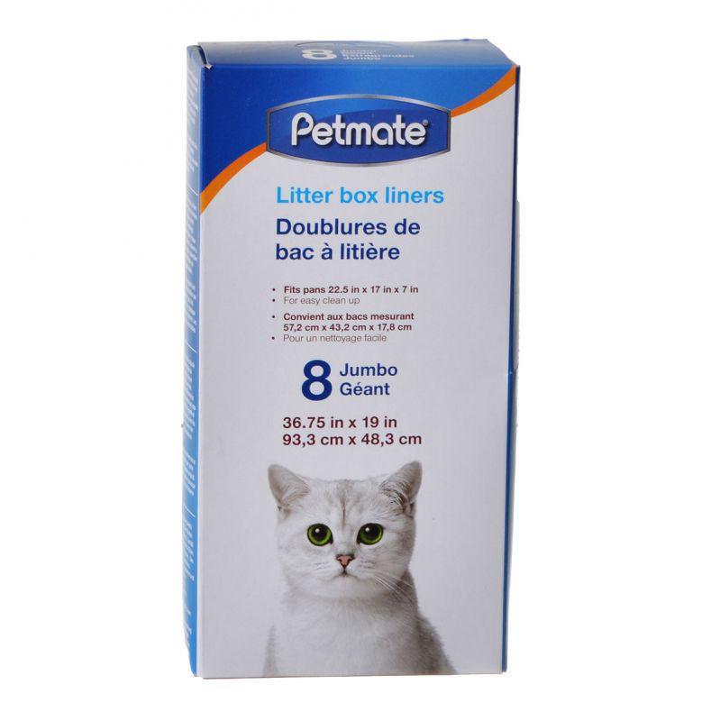 Petmate Cat Litter Pan Liner-Cat-Petmate-Jumbo (8 Pack)-