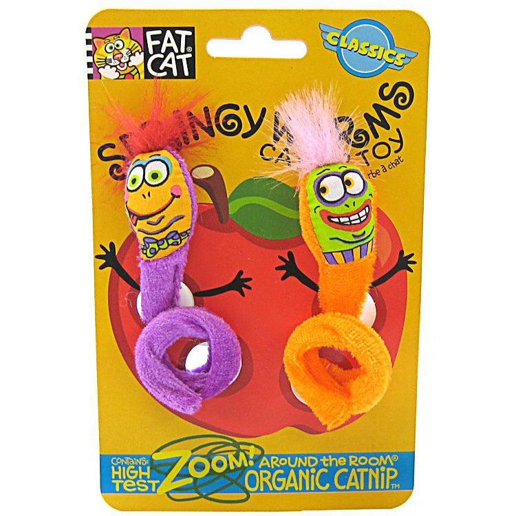 Fat Cat Springy Worm Catnip Toy - Assorted-Cat-Fat Cat-Springy Worm Catnip Toy-