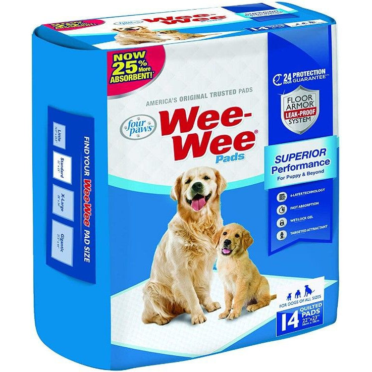 Four Paws Wee Wee Pads Original-Dog-Four Paws-14 Pack (22" Long x 23" Wide)-