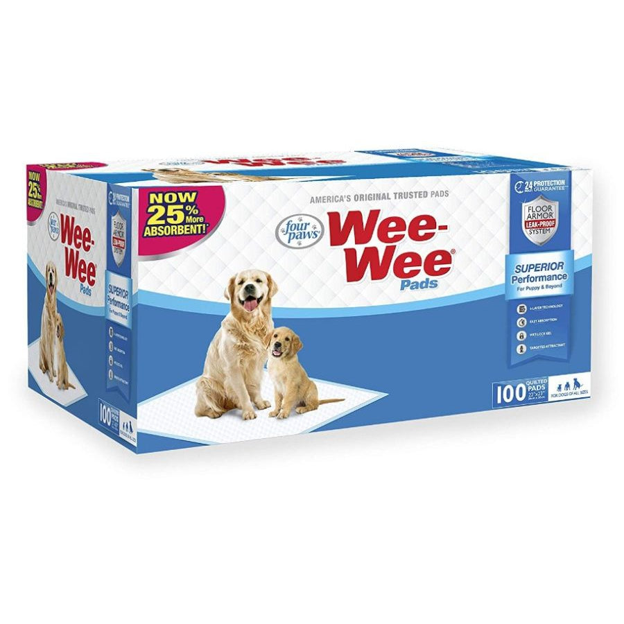 Four Paws Wee Wee Pads Original-Dog-Four Paws-100 Pack - Box (22" Long x 23" Wide)-