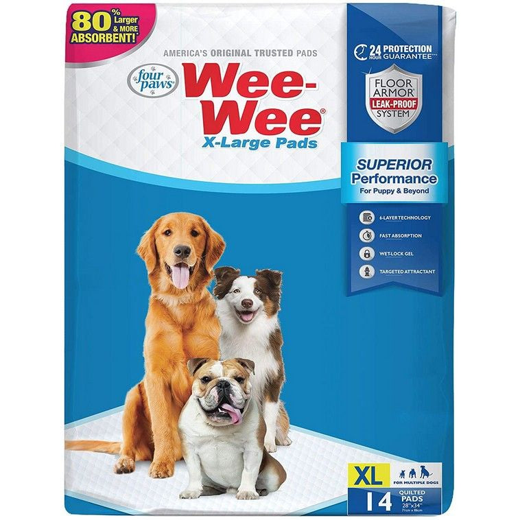 Four Paws X-Large Wee Wee Pads 28" x 34"-Dog-Four Paws-14 count-