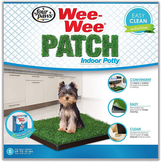 Four Paws Wee Wee Patch Indoor Potty-Dog-Four Paws-Small (20" Long x 20" Wide) for Dogs up to 15 lbs-