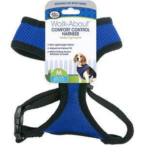 Four Paws Comfort Control Harness - Blue-Dog-Four Paws-Medium - For Dogs 7-10 lbs (16"-19" Chest & 10"-13" Neck)-
