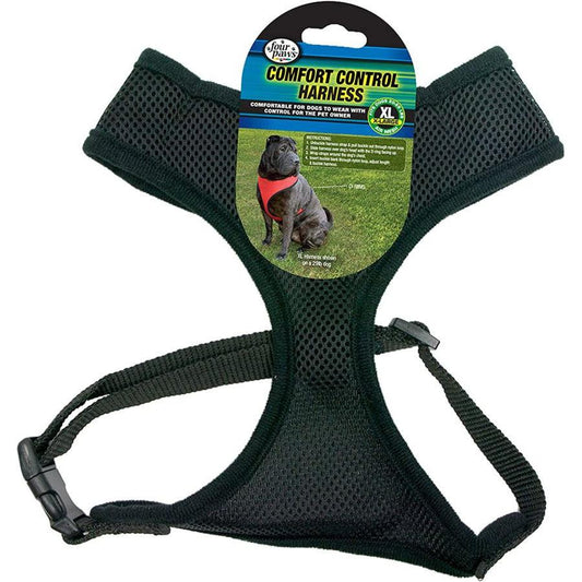 Four Paws Comfort Control Harness - Black-Dog-Four Paws-X-Large - For Dogs 20-29 lbs (20"-29" Chest & 15"-17" Neck)-