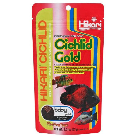 Hikari Cichlid Gold Color Enhancing Fish Food - Baby Pellet-Fish-Hikari-2 oz-