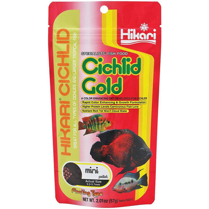 Hikari Cichlid Gold Color Enhancing Fish Food - Mini Pellet-Fish-Hikari-2 oz-