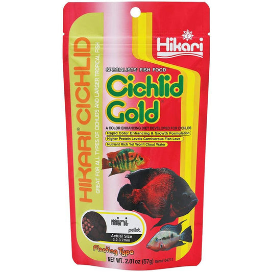 Hikari Cichlid Gold Color Enhancing Fish Food - Mini Pellet-Fish-Hikari-2 oz-