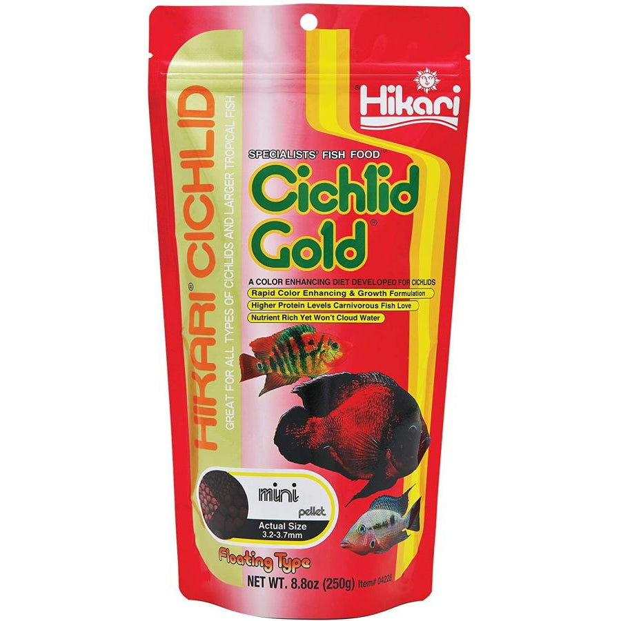 Hikari Cichlid Gold Color Enhancing Fish Food - Mini Pellet-Fish-Hikari-8.8 oz-