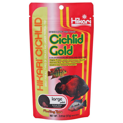 Hikari Cichlid Gold Color Enhancing Fish Food - Large Pellet-Fish-Hikari-2 oz-