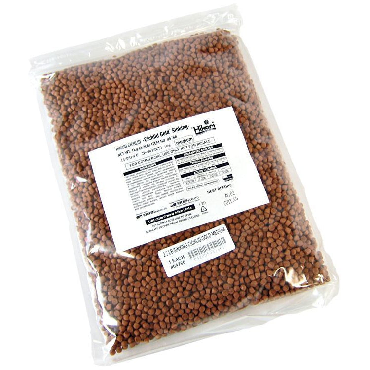 Hikari Cichlid Gold Color Enhancing Sinking Fish Food - Medium Pellet-Fish-Hikari-2.2 lbs-