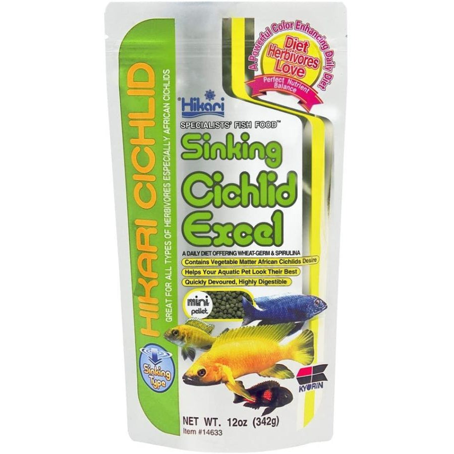 Hikari Cichlid Excel Sinking Fish Food - Mini Pellet-Fish-Hikari-12 oz-