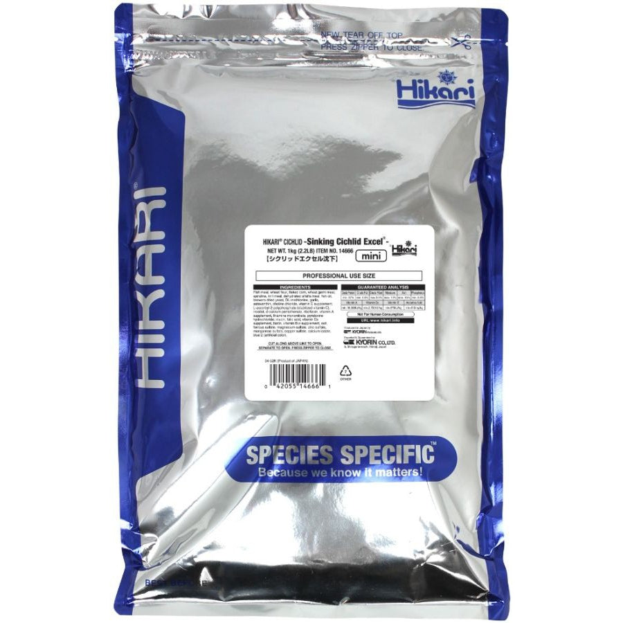 Hikari Cichlid Excel Sinking Fish Food - Mini Pellet-Fish-Hikari-2.2 lbs-