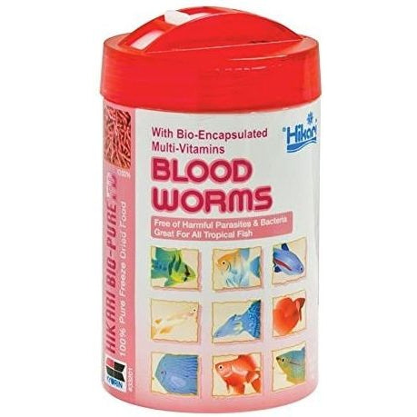 Hikari Bloodworms - Freeze Dried-Fish-Hikari-0.42 oz - 12 Grams-