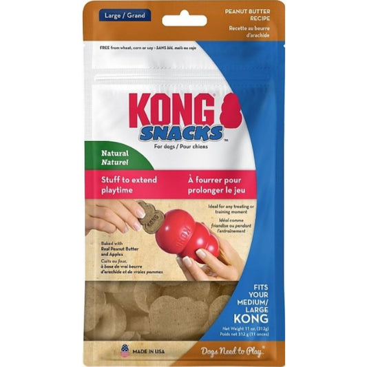 KONG Stuff'n Snacks Peanut Butter Recipe-Dog-KONG-Large - 11 oz-