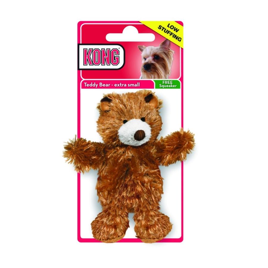 KONG Plush Teddy Bear Dog Toy-Dog-KONG-X-Small - 3.5"-