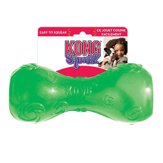 KONG Squeezz Dumbell Dog Toy-Dog-KONG-Large - (Assorted Colors)-