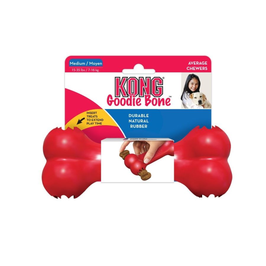 KONG Goodie Bone - Red-Dog-KONG-Medium (7"L x 2.75"W x 1.5"H)-