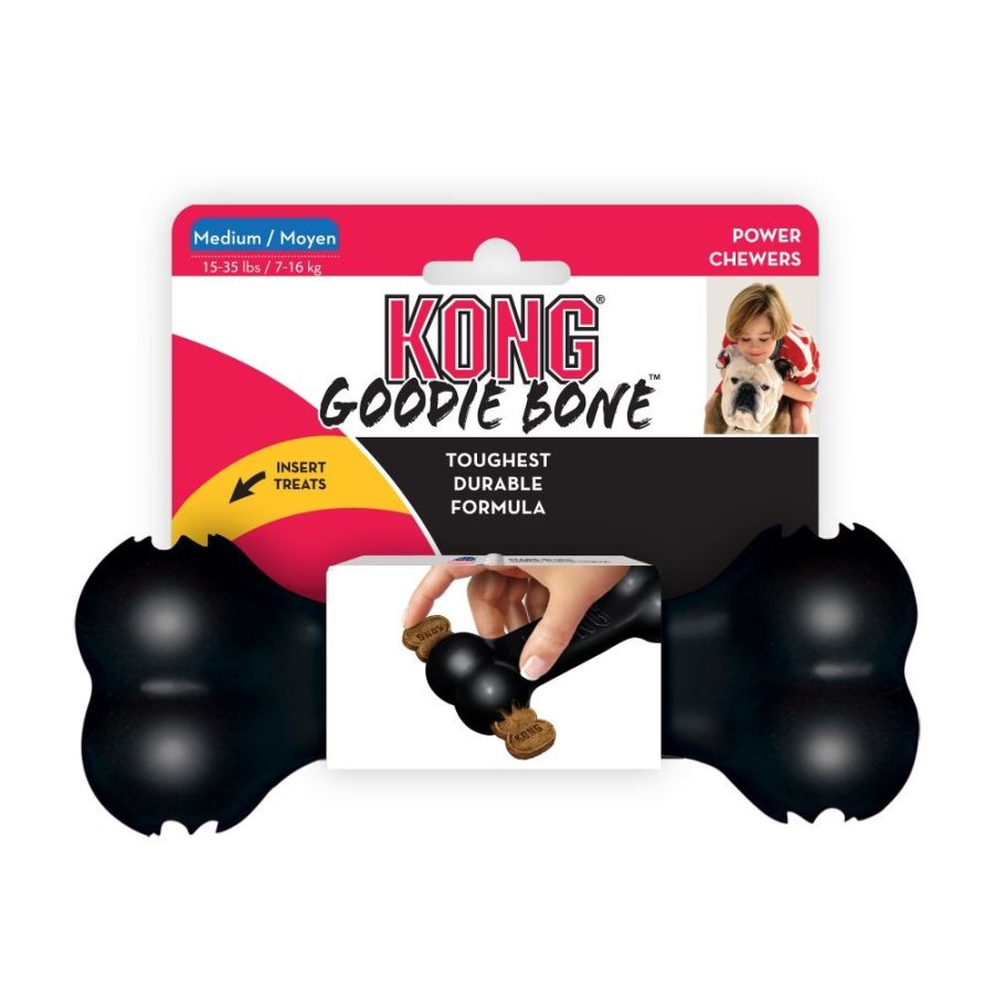 KONG XTreme Goodie Bone - Black-Dog-KONG-Medium (For Dogs 15-35 lbs)-