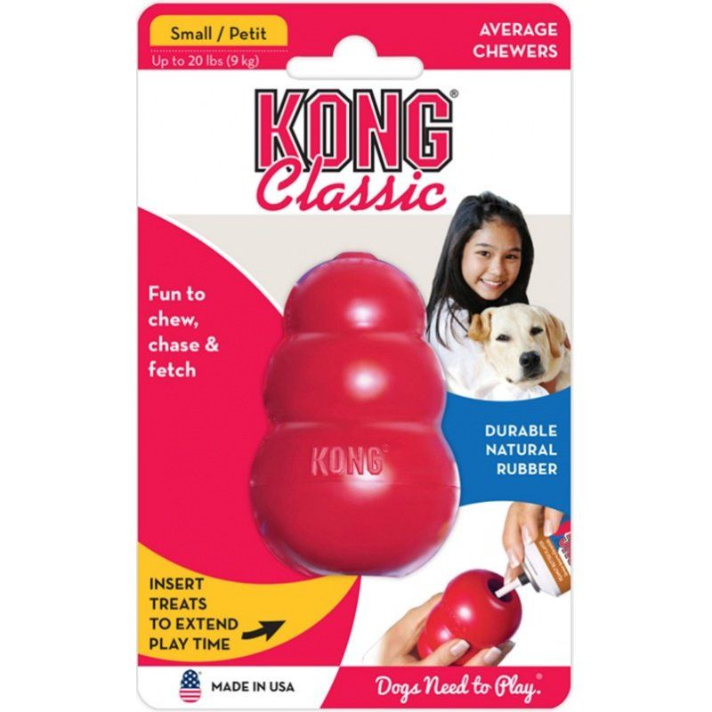 KONG Classic Dog Toy - Red-Dog-KONG-Small - Dogs up to 20 lbs (2.75" Tall x .75" Diameter)-