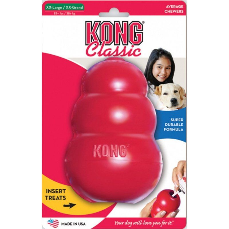 KONG Classic Dog Toy - Red-Dog-KONG-XX-Large - Dogs over 85 lbs (6" Tall x 1.5" Diameter)-