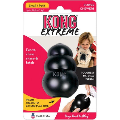 KONG Extreme KONG Dog Toy - Black-Dog-KONG-Small - Dogs up to 20 lbs (2.75" Tall x .75" Diameter)-