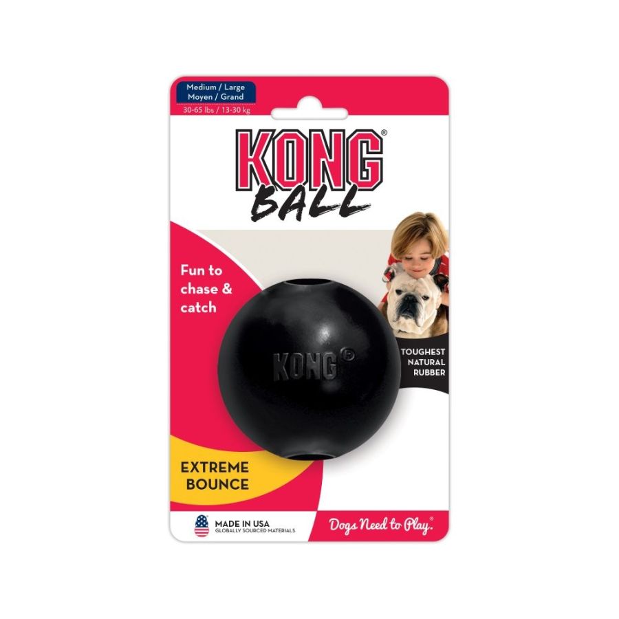 KONG Extreme Ball - Black-Dog-KONG-Medium/Large - Solid Ball (Dogs 35-85 lbs - 3" Diameter)-