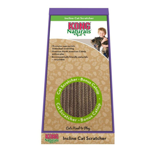 KONG Incline Cardboard Scratcher-Cat-KONG-10.25"L x 8.25"W x 19.25"H-