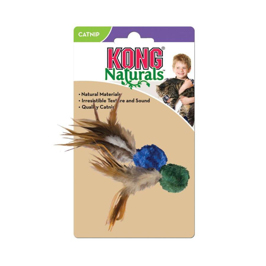 KONG Crinkle Ball with Feathers Cat Toy-Cat-KONG-Crinkle Ball Cat Toy-