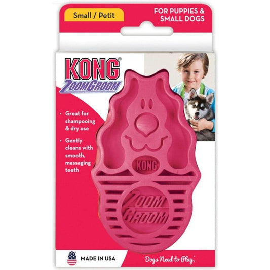 KONG ZoomGroom Dog Brush - Boysenberry-Dog-KONG-Small-