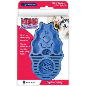 KONG ZoomGroom Dog Brush - Boysenberry-Dog-KONG-Large-