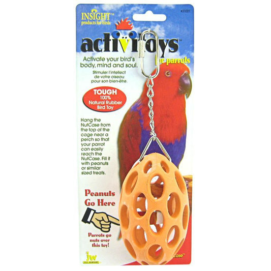 JW Insight Nutcase Rubber Parrot Toy-Animals & Pet Supplies-BimBimPet-