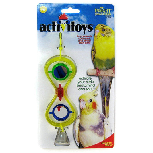 JW Insight Hour Glass Mirrors Bird Toy-Bird-JW Pet-Hour Glass Mirrors Bird Toy-