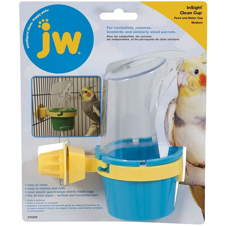 JW Insight Clean Cup Feed & Water Cup-Bird-JW Pet-Medium (3" Diameter x 5.5" Tall)-